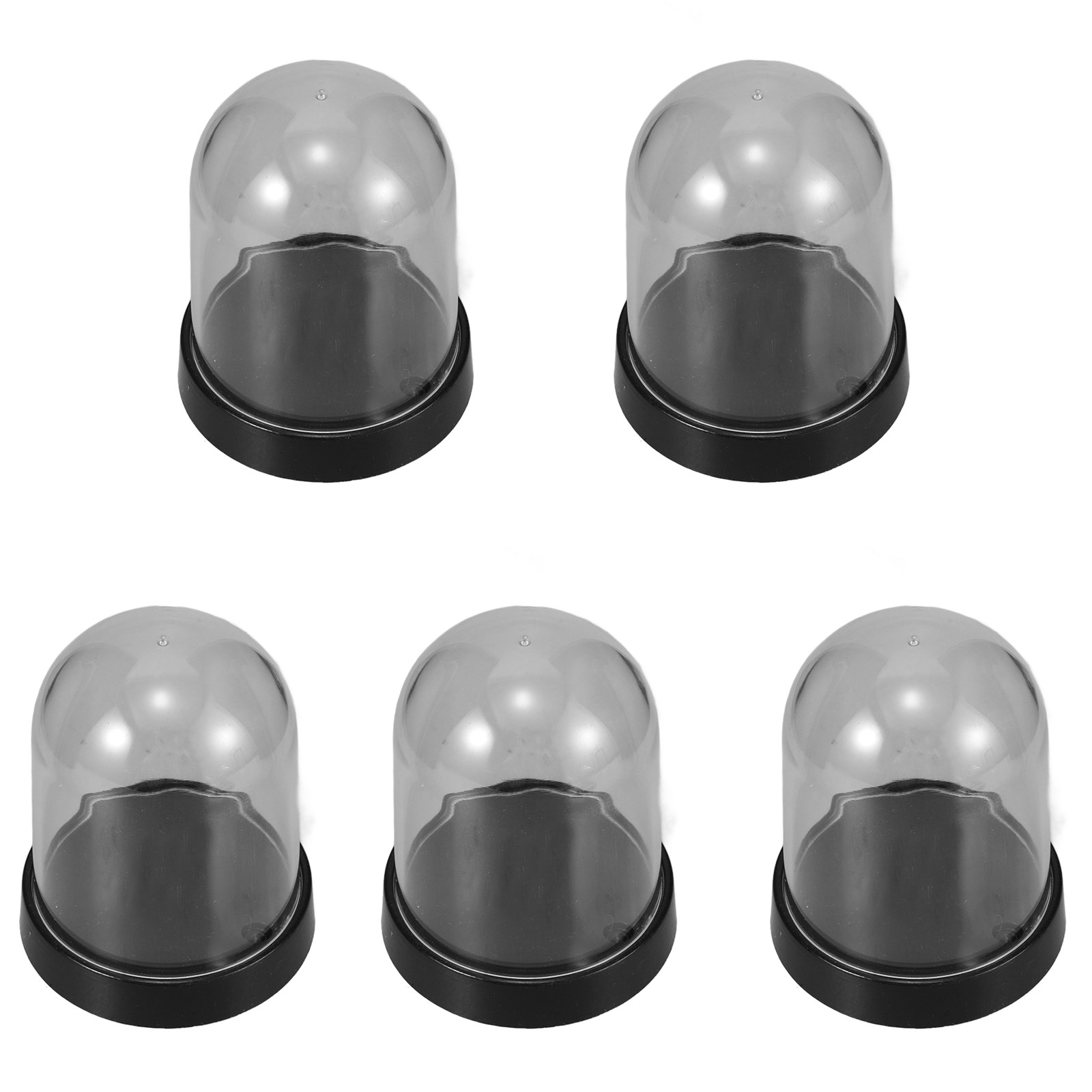 Plastic Dome Clear - Conjunto de 5 Cúpulas de Plástico