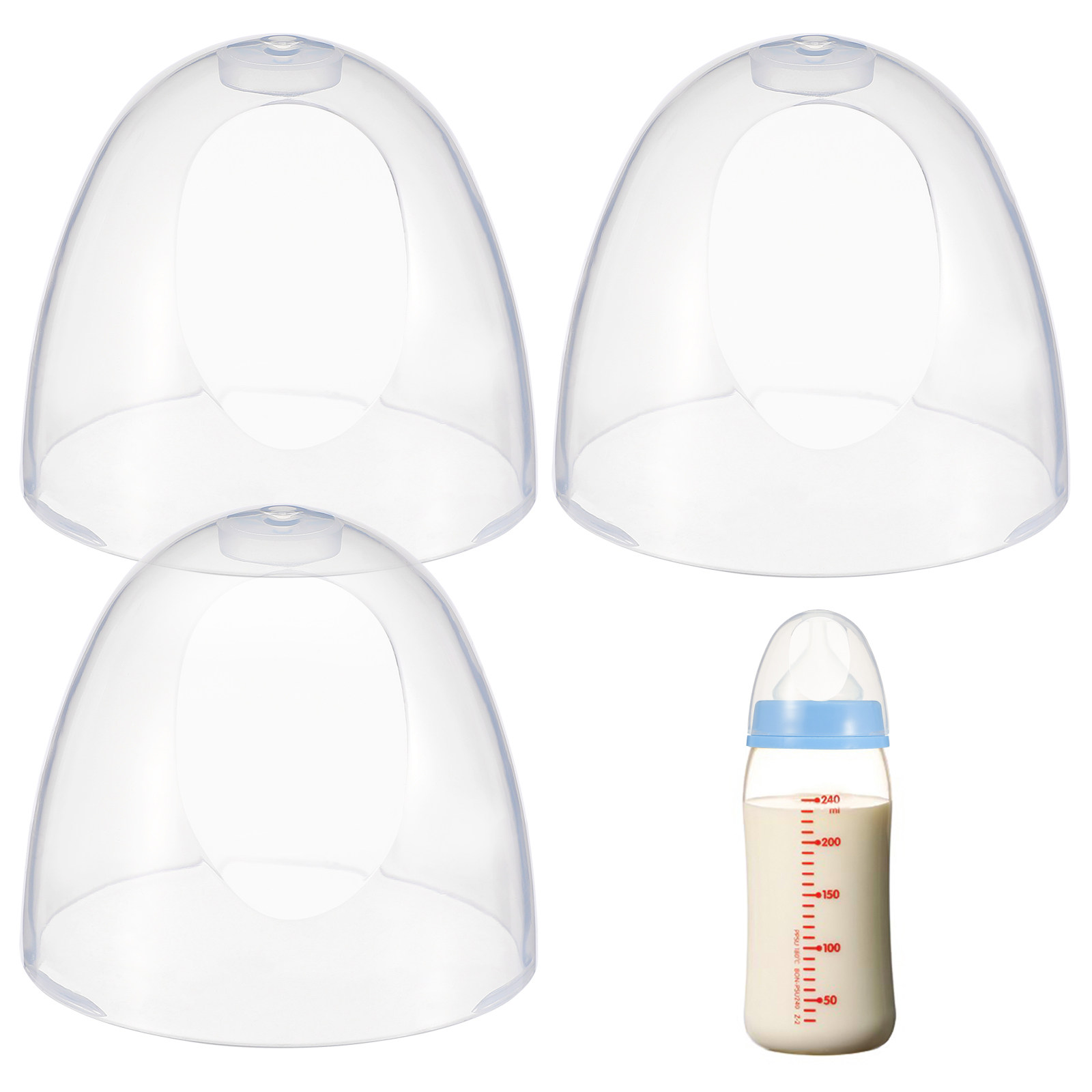 Plastic Dome Clear - Tampas de Plástico Substituíveis para Mamadeiras,